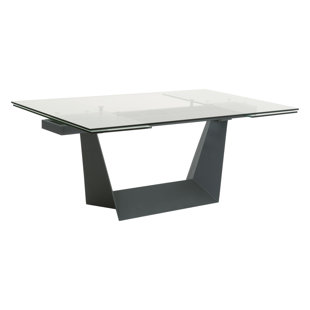 LOOMLAN Victory Extendable Glass Dining Table