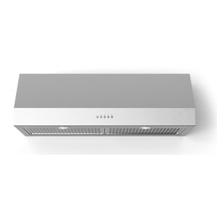 FORTE Lucca 48 1000 CFM Convertible Residential Round Duct Under Cabinet Range Hood with Light