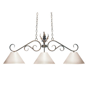 2ND AVE LIGHTING Bristol 3 - Light Gilded Tobacco Unique/Statement Pendant