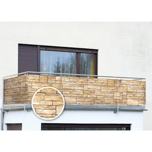 APOLLO EXPORTS INTERNATIONAL INC. Balcony Screen - Stone Polyethylene Decorative Fence Panel