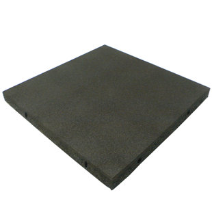 RUBBER-CAL, INC. Eco-Safety 19.5'' L x 19.5'' W x 2.5'' Thick Rubber Playground Tiles (Set of 10)