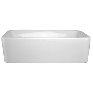 Eisen Home Havasu 14.76'' White Ceramic Rectangular Bathroom Sink