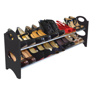 REBRILLIANT 2-Tier 10 Pair Stackable Shoe Rack