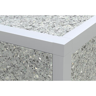 Cezar Square End Cap For Aluminum Tile Glazing, 5/16" W X 7/16" H, Polished Silver Finish, Pack Of 2 (Set of 2)