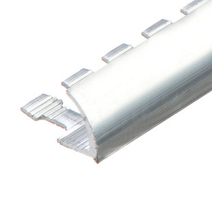 Cezar Bendable Oval Edge Profile For 7/16" Tile, 8' (96") L, Anodized Aluminum