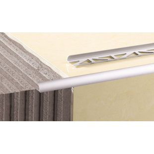 Cezar Oval Edge Profile For 3/8" Tile, 8' (96") L, Anodized Aluminum