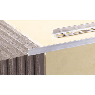 Cezar L Shape Corner Profile For 5/16" Tile, 8' (96") L, Natural Aluminum