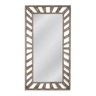 DAKOTA FIELDS Akaalbir Wood Flat Floor Mirror