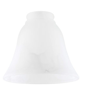 LATITUDE RUN 12cm H Glass Bell Lamp Shade ( Screw On ) in White (Set of 3)
