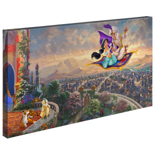 ART BRAND STUDIOS " Disneys Aladdin " by Thomas Kinkade Studios