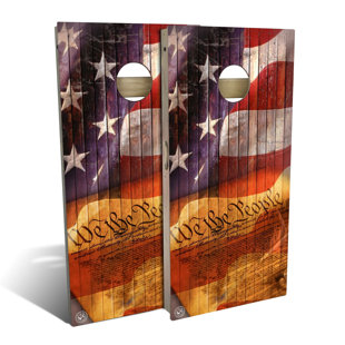 Slick Woody's Cornhole Co Solid Wood Foldable Cornhole Set