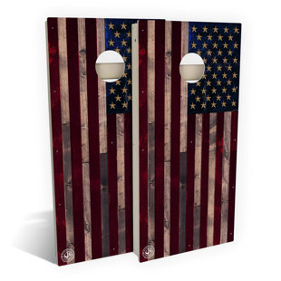 Slick Woody's Cornhole Co Solid Wood Foldable Cornhole Set with Carrying Case