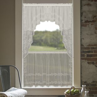 HERITAGE LACE Sheer Divine Swag 63" Window Valance (Set of 2)