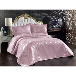 ASIR GROUP INC Cotton Damask Coverlet Set