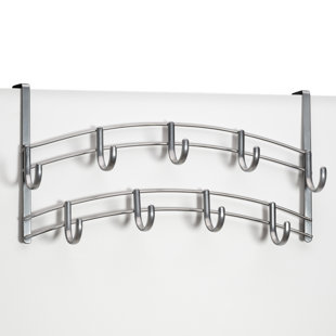 LYNK PROFESSIONAL HOME Over Door Hooks Rack - 9 Hook Over Door Hanger - Over Door Towel Rack - Hanging Towels or Clothes - Bathroom, Bedroom or Laundry Room - Lifetime Ltd. Warranty (Platinum)