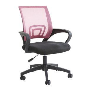 SYMPLE STUFF Black Home Office Chair With Black Armrest