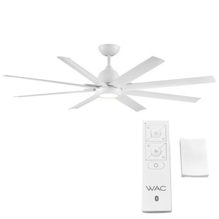 WAC LIMITED FANS 66" 8 - Blade Outdoor / Indoor Smart Ceiling Fan with Remote Control Included, Works With Google Assistant, Amazon Alexa and IOS/Android Mobile APP