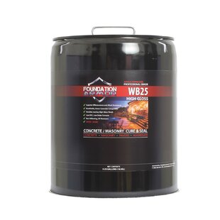 FOUNDATION ARMOR 5 GAL Water Wased High Gloss Acrylic Concrete And Paver Sealer, And Cure And Seal