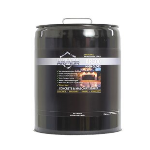 FOUNDATION ARMOR 5 GAL Armor AR500 Pro-Grade Solvent Based Acrylic Wet Look High Gloss Concrete And Paver Sealer