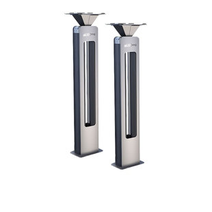 ELEDING Silver Low Voltage Solar Powered Integrated LED Aluminum Pack (Set of 2)