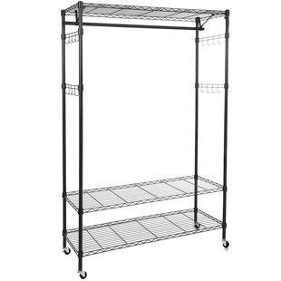 REBRILLIANT Batesville 47.24'' Metal Rolling Clothing Rack