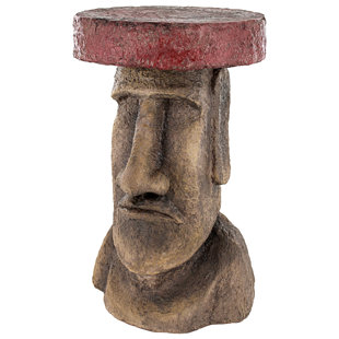DESIGN TOSCANO Easter Island Moai Sculptural Side Table