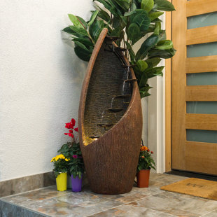 BAY ISLE HOME™ Weather Resistant Floor Fountain with Light