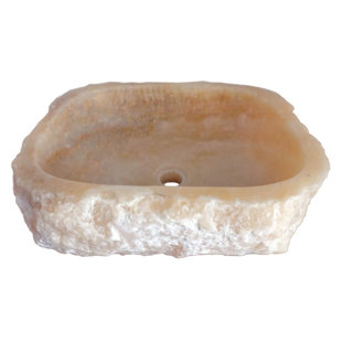 EDEN BATH 20'' Gray/Cream Stone Specialty Vessel Bathroom Sink