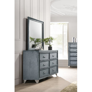 UNITED FURNITURE IMPORT & EXPORT 6 - Drawer Dresser with Mirror