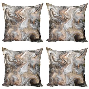 Ambesonne Abstract Reversible Pillow Cover (Set of 4)