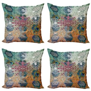 AMBESONNE Abstract Pillow Cover (Set of 4)