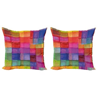 AMBESONNE Geometric Reversible Pillow Cover (Set of 2)