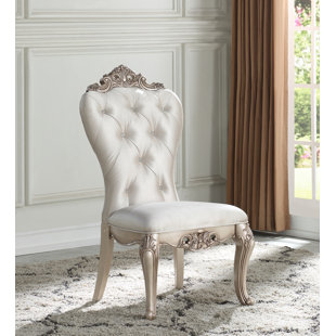 ROSDORF PARK Khiabet Tufted Side Chair in Cream (Set of 2)