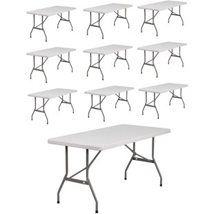 ATLAS COMMERCIAL PRODUCTS 72'' Rectangular Portable Banquet Table (Set of 10)