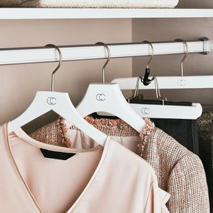CALIFORNIA CLOSETS® Premium Collection Wood Non-Slip Standard Hanger for Suit/Coat (Set of 20)
