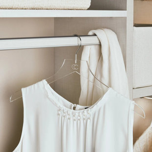 CALIFORNIA CLOSETS® Acrylic Non-Slip Standard Hanger for Dress/Shirt/Sweater (Set of 20)