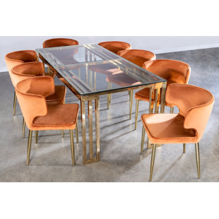 STATEMENTS BY J Lorenzo 9 Pieces Dining Set