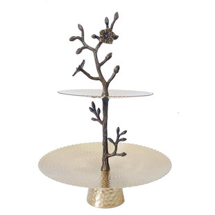 VISIONARY HOME Gold Tiered Stand
