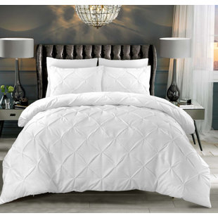 WADE LOGAN Scalli Luxury Polycotton Pinch Pleat Pintuck Duvet Cover