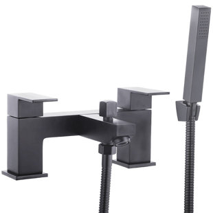 TRISEN Kawa 2 Handle Deck Bath Shower Mixer Bath Filler with Diverter