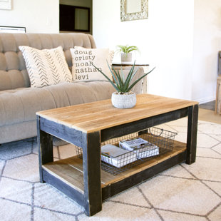 MILLWOOD PINES SanderSon Solid Wood Coffee Table