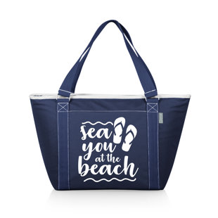 ONIVA™ Beach Sayings Sea You at the Beach Topanga Tote Cooler Bag - Soft Cooler Bag - Picnic Cooler