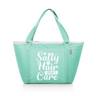 ONIVA™ Beach Sayings Salty Hair Don't Care Topanga Tote Cooler Bag - Soft Cooler Bag - Picnic Cooler