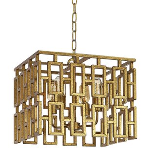 ELLAHOME Miami 4 - Light Dimmable Square / Rectangle Chandelier