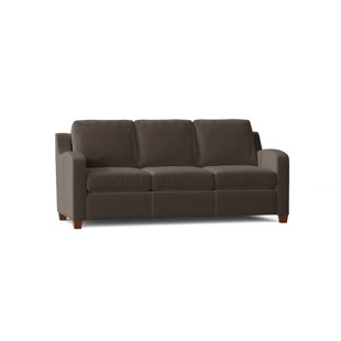 OMNIA LEATHER Chelsea Deco 80'' Leather Sofa
