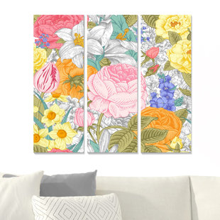 MAISON ALOUETTE 3 Piece Wrapped Canvas on