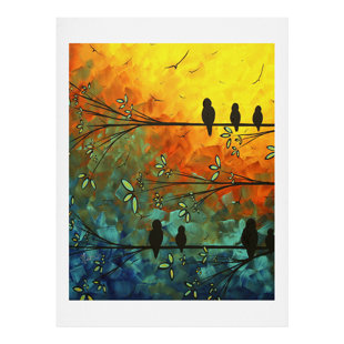 DENY DESIGNS Birds of a Feather by Madart Inc - Graphic Art Print on Paper