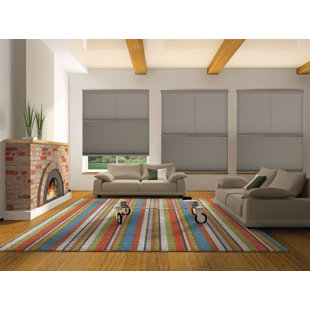 SYMPLE STUFF Honeycomb Anthracite Semi Sheer Cellular Shade
