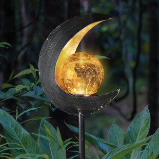 EXHART Solar Lunar Torch Garden Stake