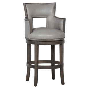 FAIRFIELD CHAIR Sidecar Swivel Upholstered Counter Stool with Solid Wood Frame